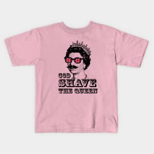 God Shave the Queen funny parody design Kids T-Shirt